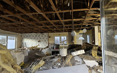 Image from the early stages of building the first Bairns Hoose