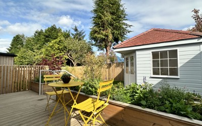 Image of the garden area at Bairns Hoose